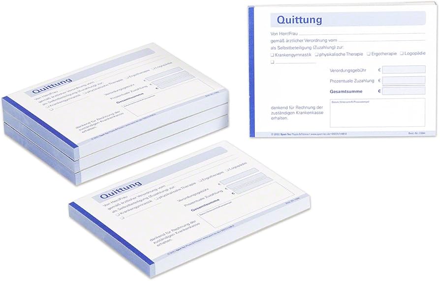 Receipt Book Receipt Book Receipts 5 x 100 Sheets DIN A6