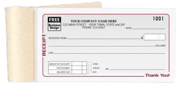 Customize Receipt Book - Fast Production- Cheap Prices-Free shipping