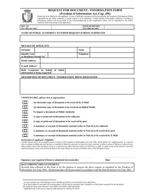 FORM - Malta Enterprise