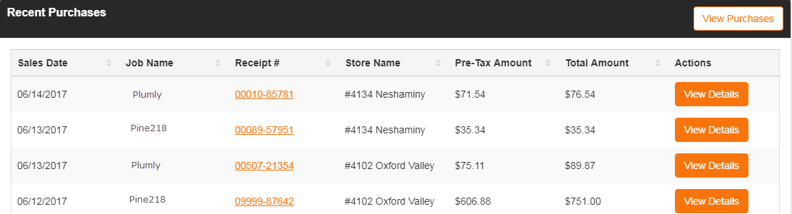 print receipt from home depot