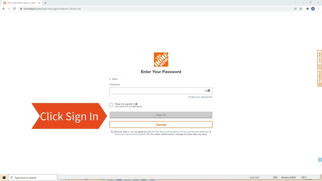print receipt from home depot