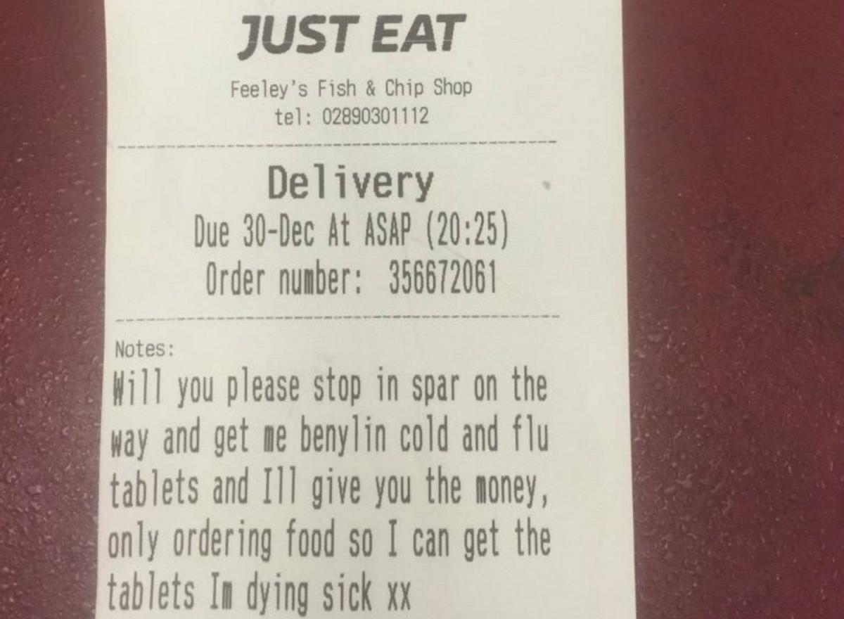 print receipt just eat