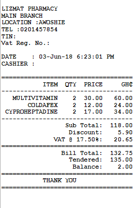 print receipt mvc