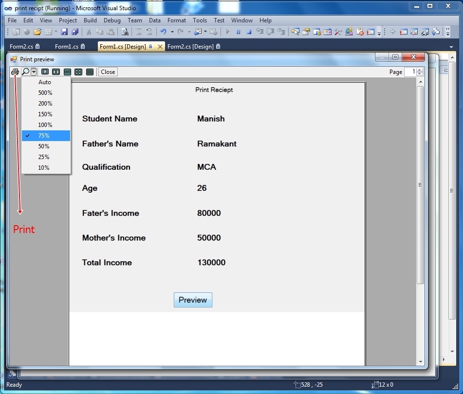 How can Take Print Receipt and Save the Data in Database in ...