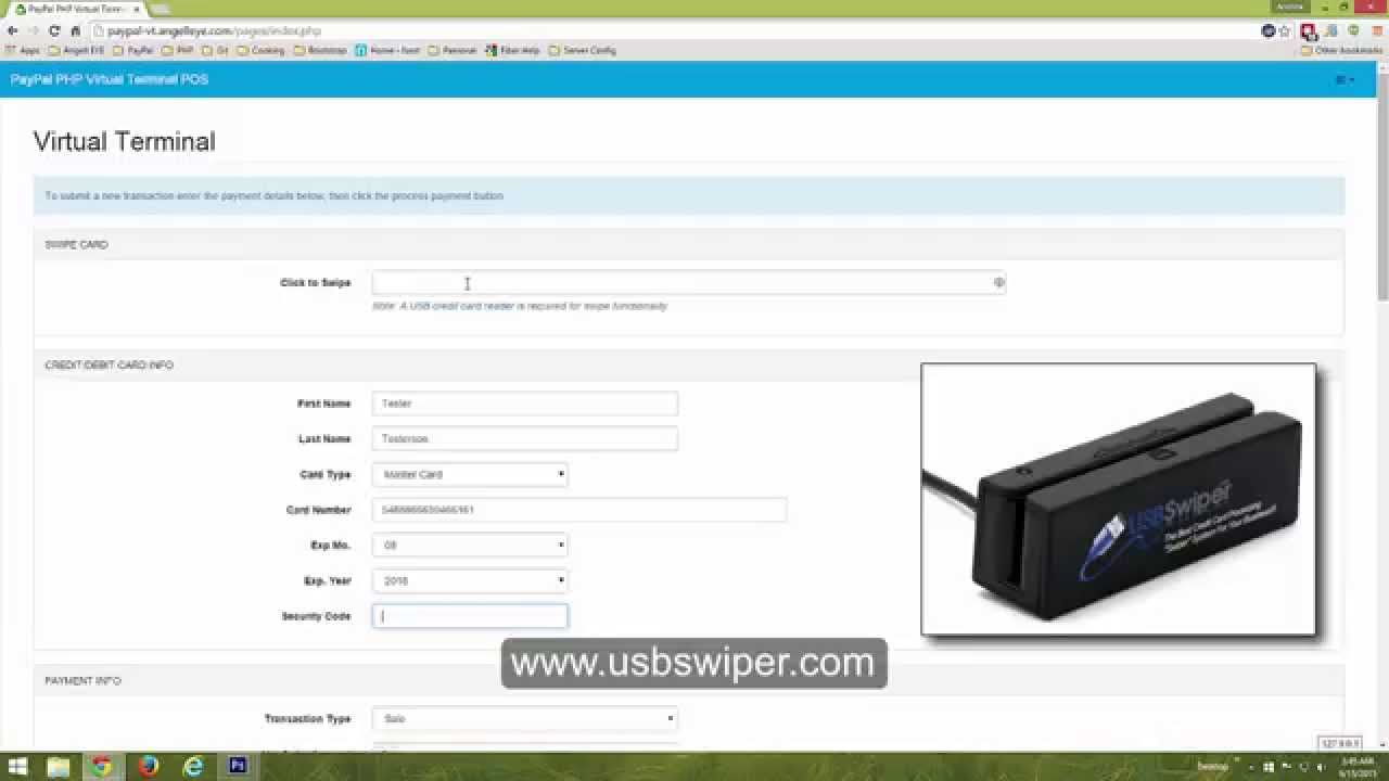 PayPal Virtual Terminal PHP App