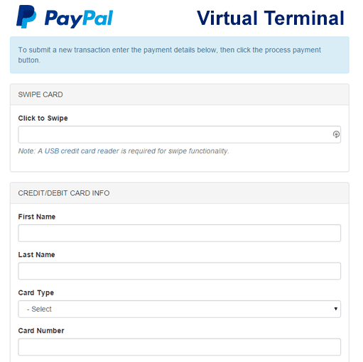 PayPal Virtual Terminal PHP App