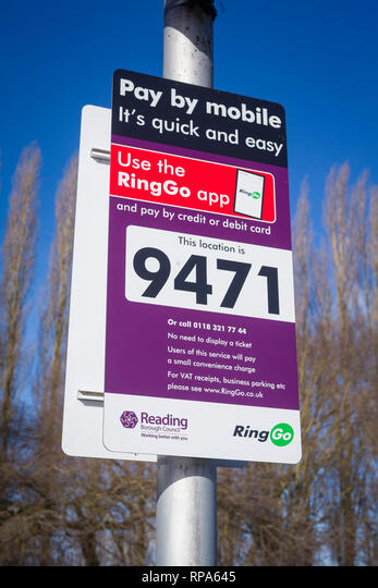Ringo Parking sign for Pay By Mobile using the Ringo app in Kings ...