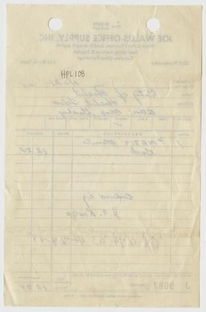 Receipt for J. T. Ringo for a Purchased Book, April 21, 1965 ...