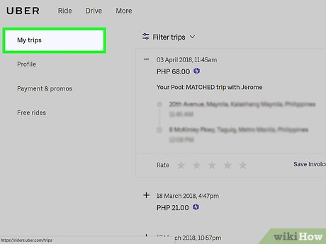 print receipt with uber