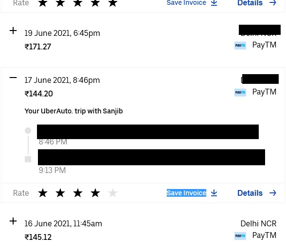 print receipt with uber