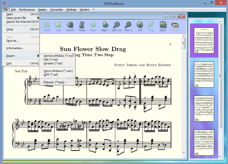 print sheet music from midi file
