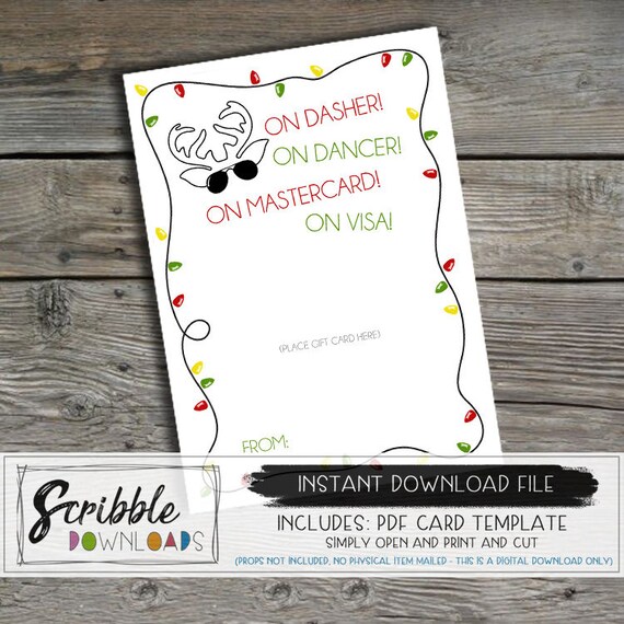 Printable gift card holder PDF Thank you card teacher student friend boss  neighbor gift print card appreciation cash card printable DIY