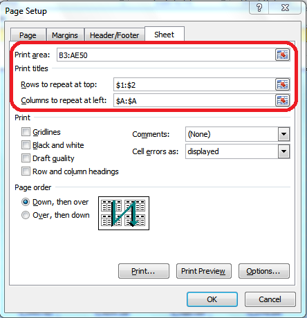 print worksheet on one page