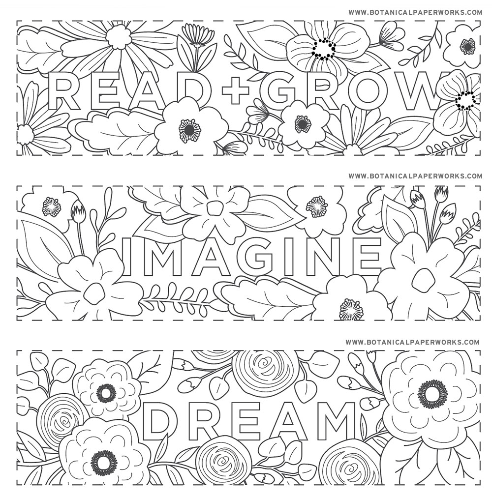 free printables} Read + Grow Coloring Bookmarks for Back-to-School ...