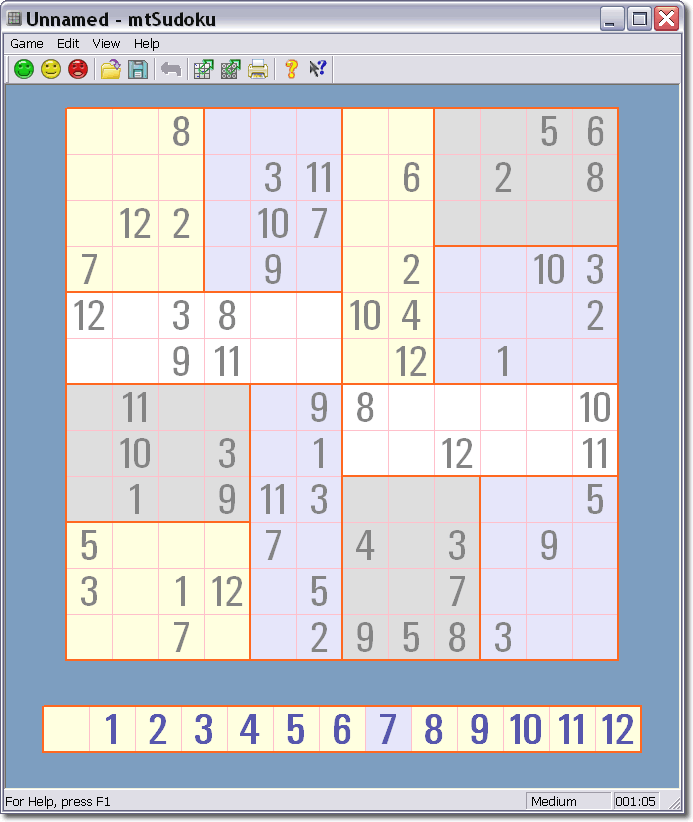 Printable Sudoku 12x12 - PrintableLib