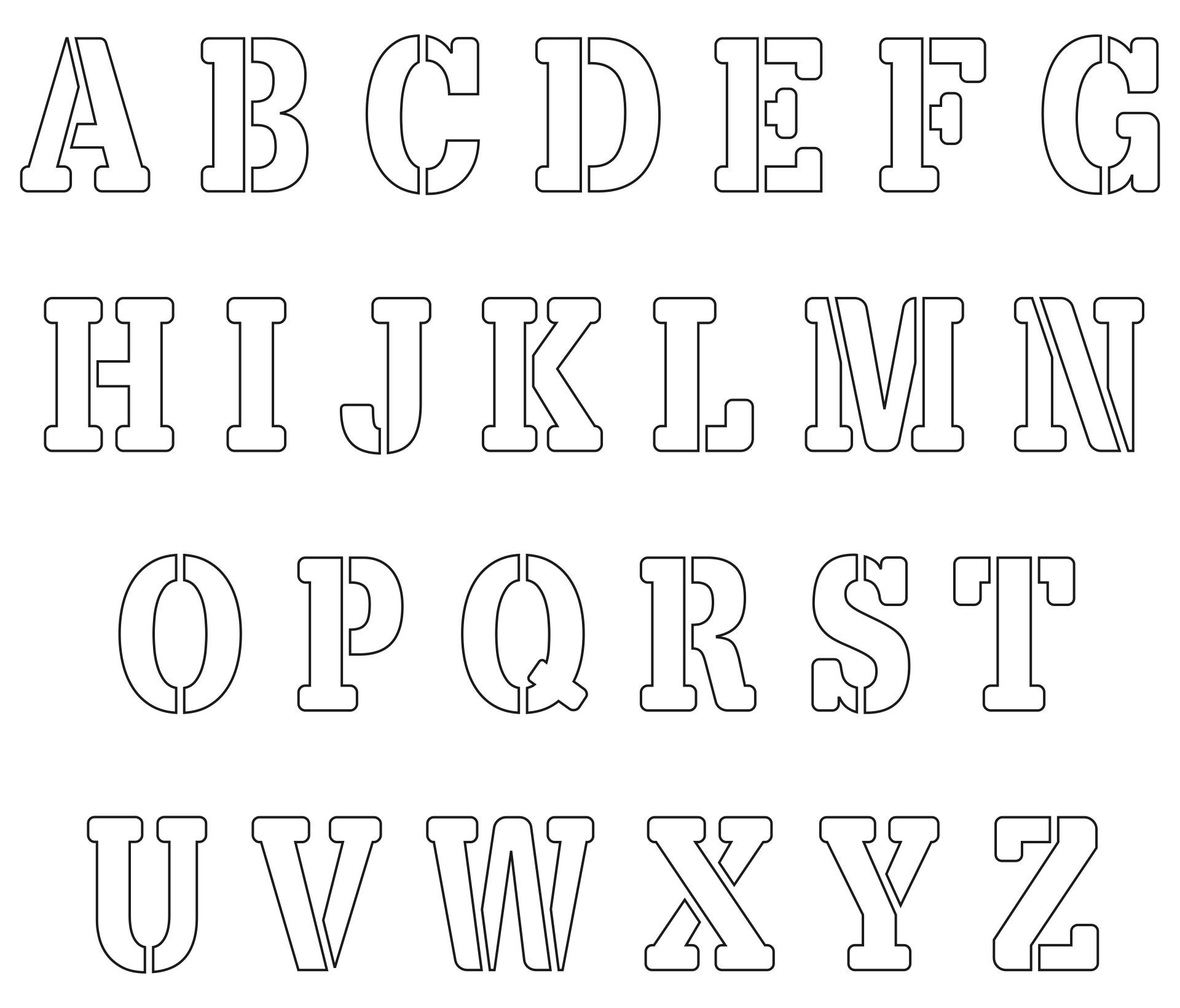 Free Printable Bubble Letter Alphabet Stencils - Freebie Finding Mom - Worksheets Library free-printable-bubble-letter-alphabet-stencils-freebie-finding-mom-worksheets-library
