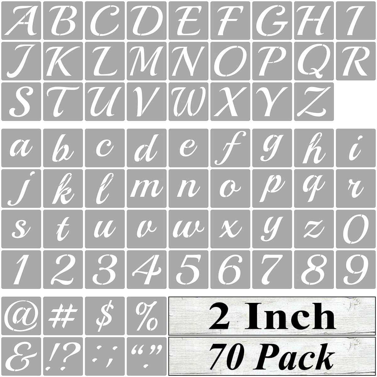 REOLAN 4 Inch Number Stencils - 11 Pack Reusable Mylar Stencils For House Numbers & Crafts