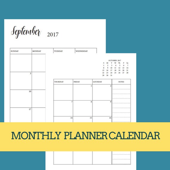 2017-2018 Monthly Planner. 2017 Monthly Planner. Monthly Planner ...