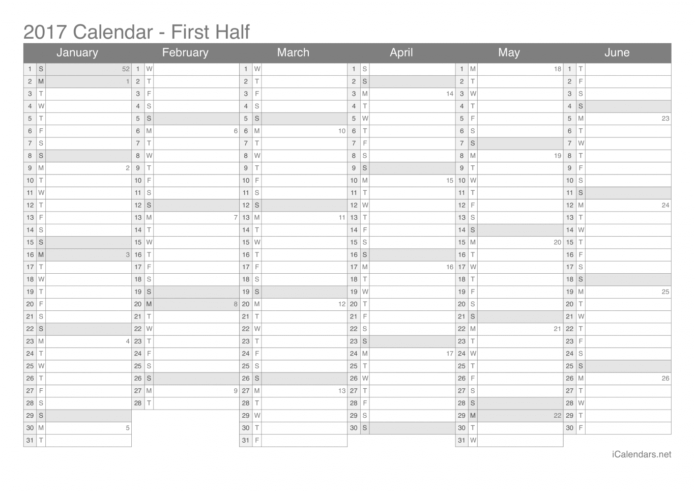 printable 2017 year planner australia