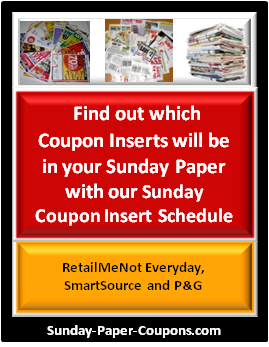 2018 Sunday Coupon Insert Schedule | Sunday Paper Coupons
