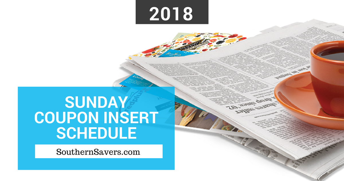 printable 2018 coupon insert schedule