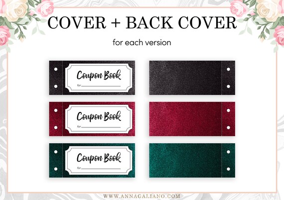 Printable Coupon Book Template, Blank Vouchers, Best Friends Gift ...