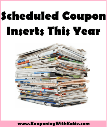 2023 Coupon Insert Schedule - Kouponing With Katie