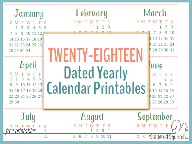printable 2018 monthly planner pages