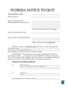 printable 3 day eviction notice florida