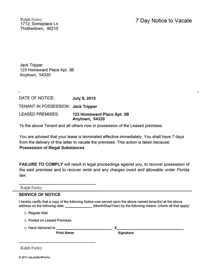 printable 3 day eviction notice florida
