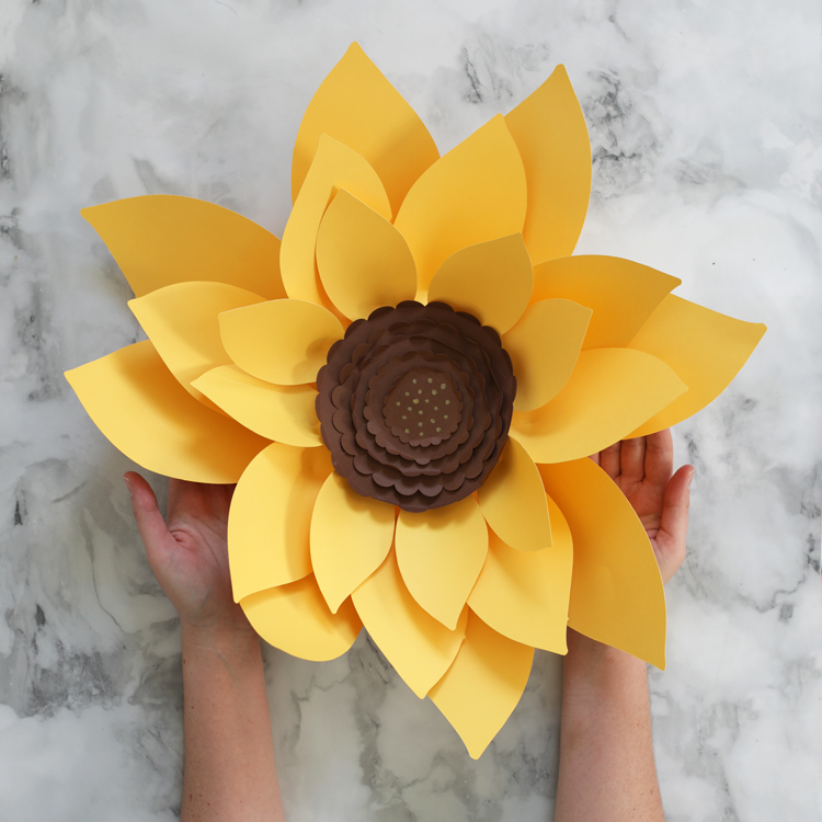 printable 3d flower template cut out