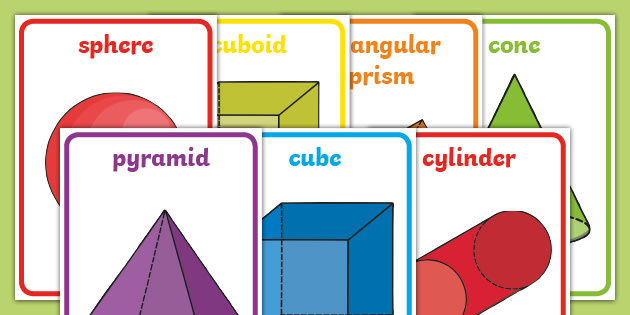printable 3d shapes poster