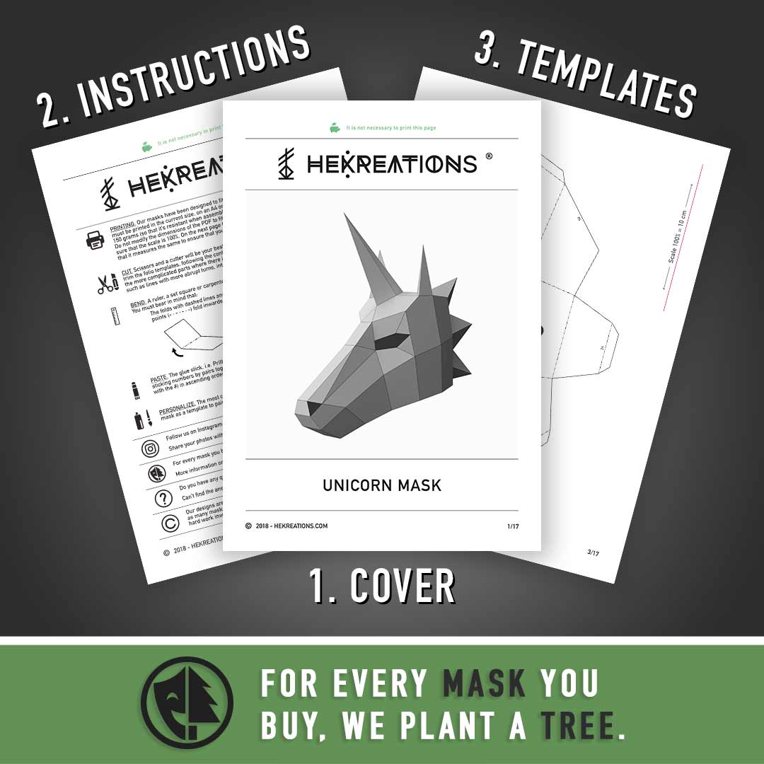 Unicorn Mask Free Printable Template. - Oh My Fiesta! in english