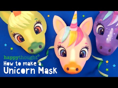 How to make a unicorn mask, simple templates, plus easy to follow  instructions to make unicorn masks