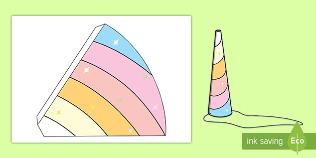 Unicorn Horn Template (teacher made) - Twinkl