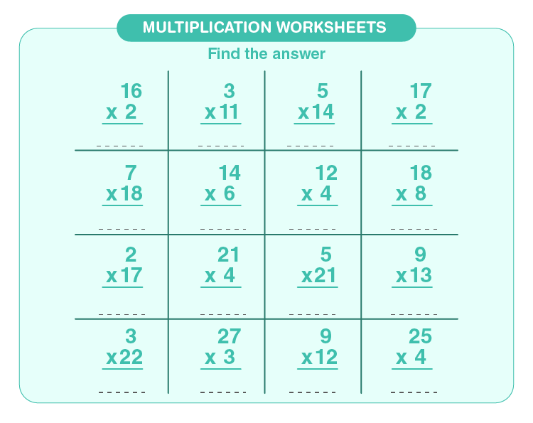 printable 3rd grade multiplication worksheet