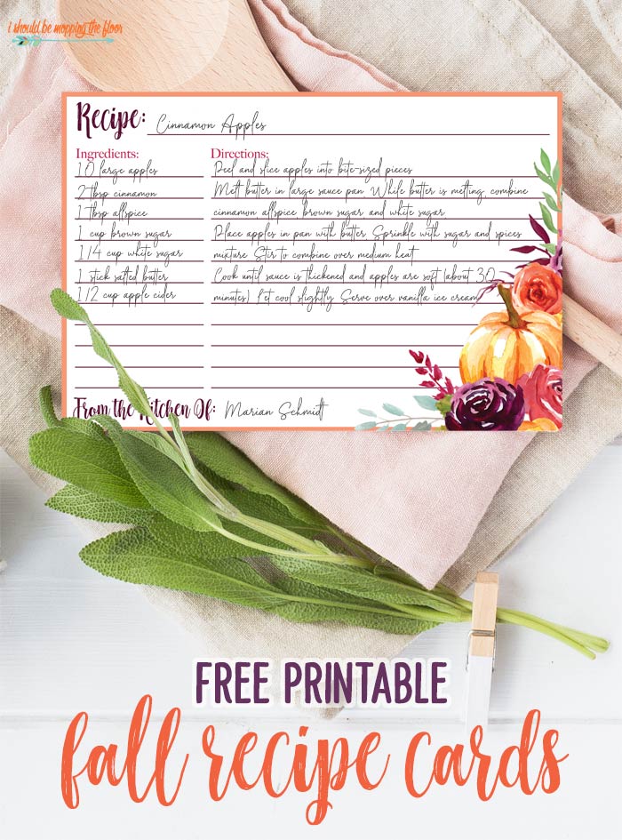 printable 3x5 recipe cards