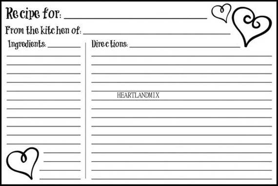 printable 3x5 recipe cards