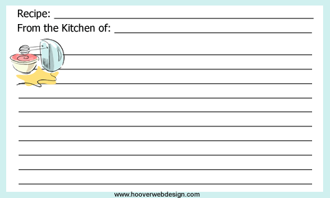 printable 3x5 recipe cards