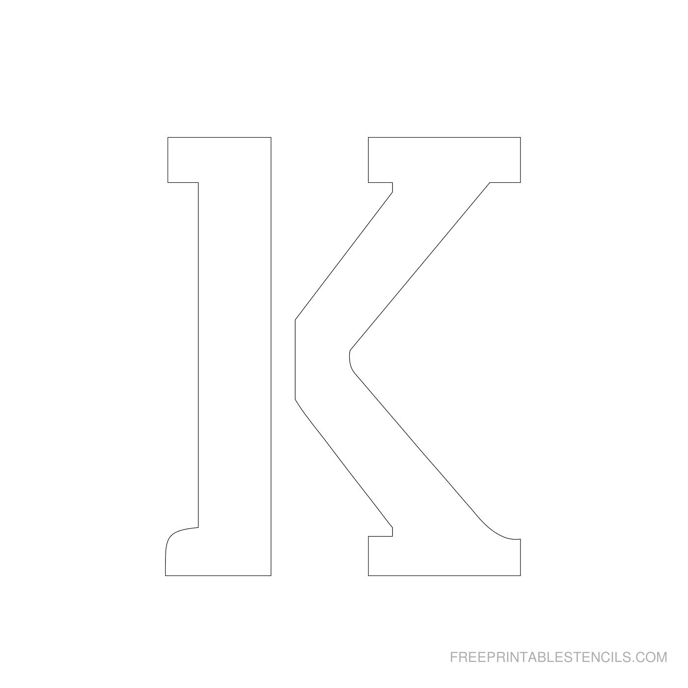 Free Printable 4 Inch Letter Stencils A-Z