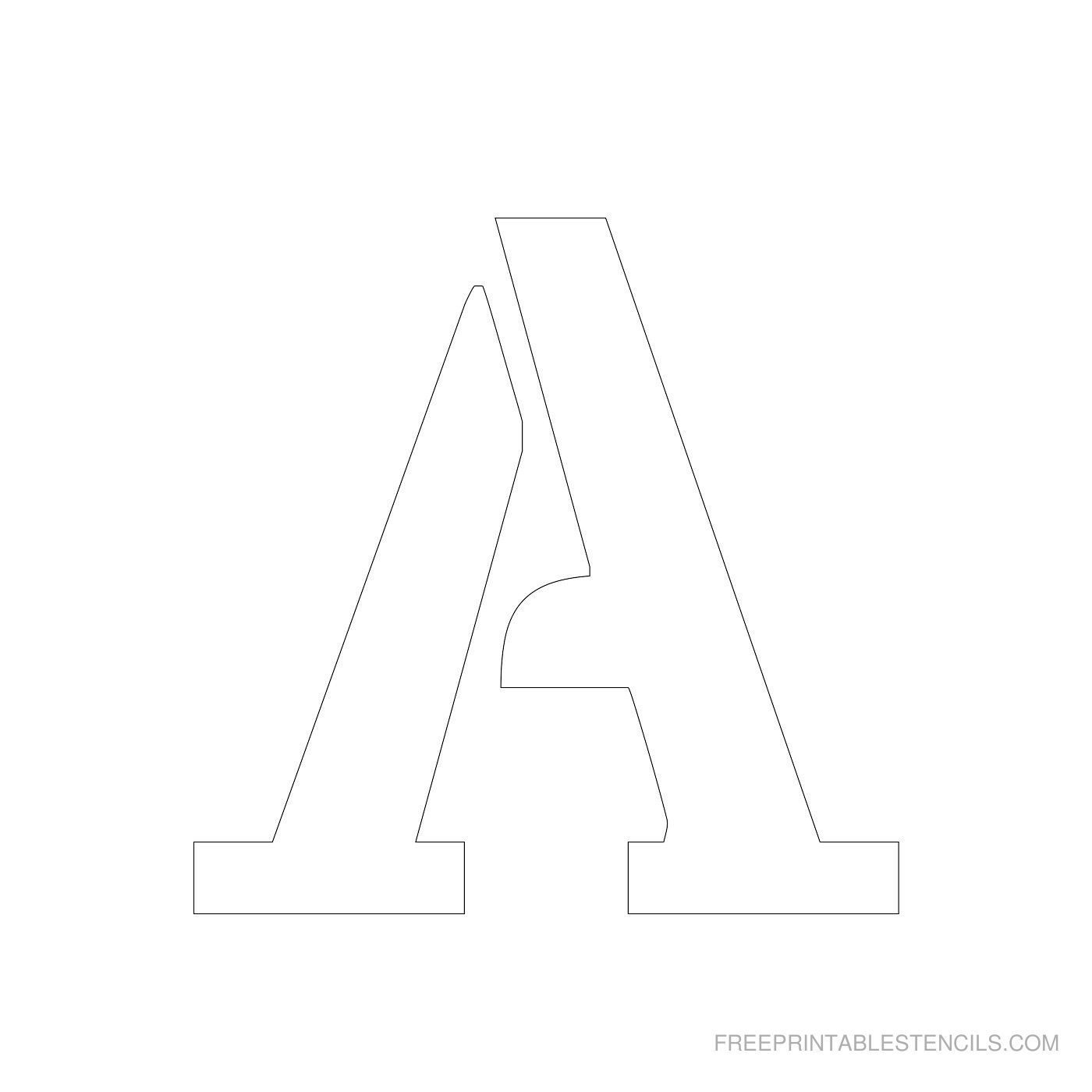 Free Printable 4 Inch Letter Stencils A-Z