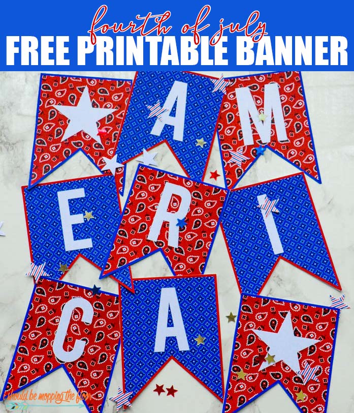 printable 4th of july banner