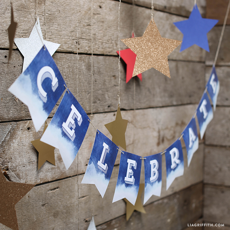 Printable 4th of July Banner - Lia Griffith