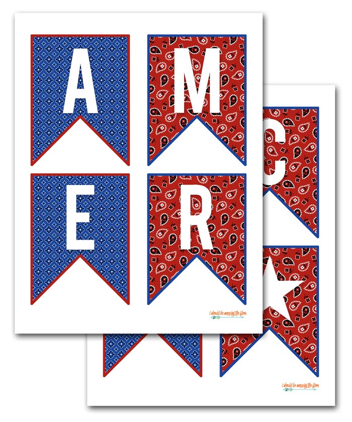 printable 4th of july banner