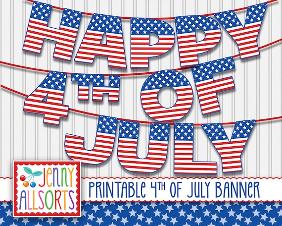 printable 4th of july banner