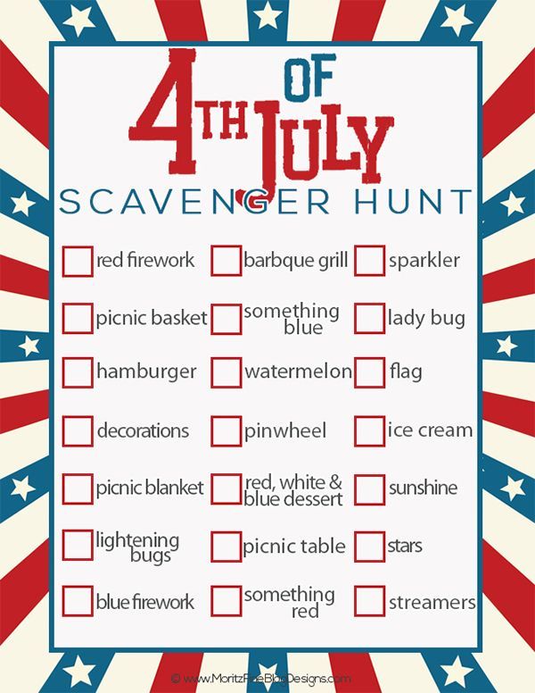 printable 4th of july games