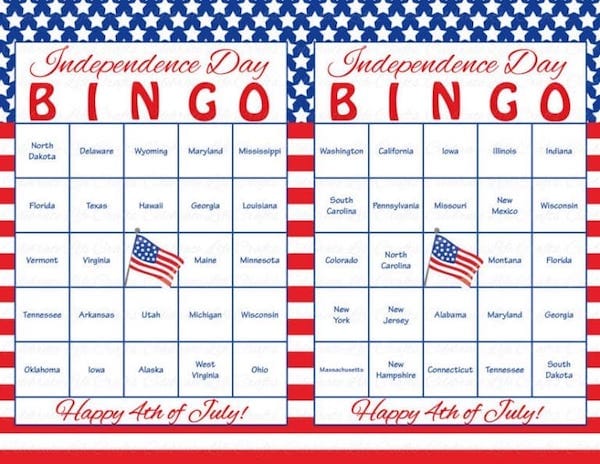 printable 4th of july games