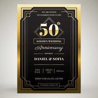 printable 50th anniversary invitation kits