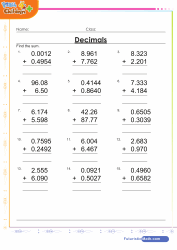printable 6th grade math worksheet with answer key