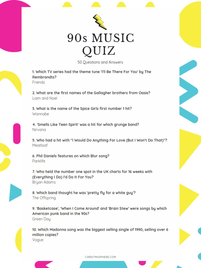 printable 80s music lyrics quiz